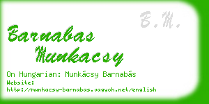 barnabas munkacsy business card